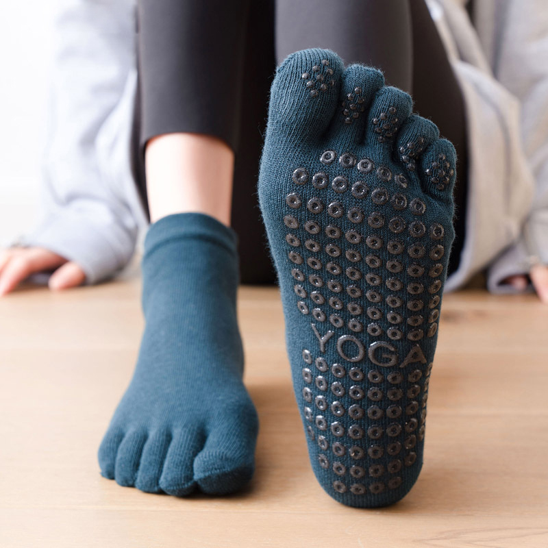 Fitness Yoga Pilates - Anti-deslizamento feminino meias de pilates cinco