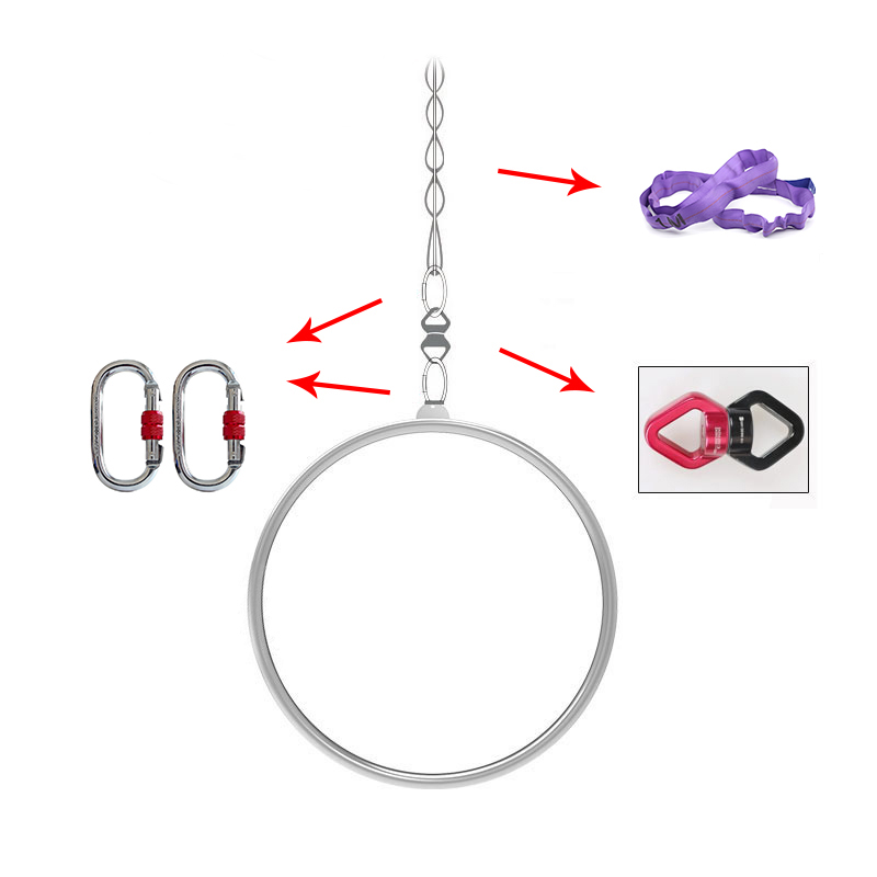 Yoga Fitness Kit - 50cm aro aéreo mini lyra kit