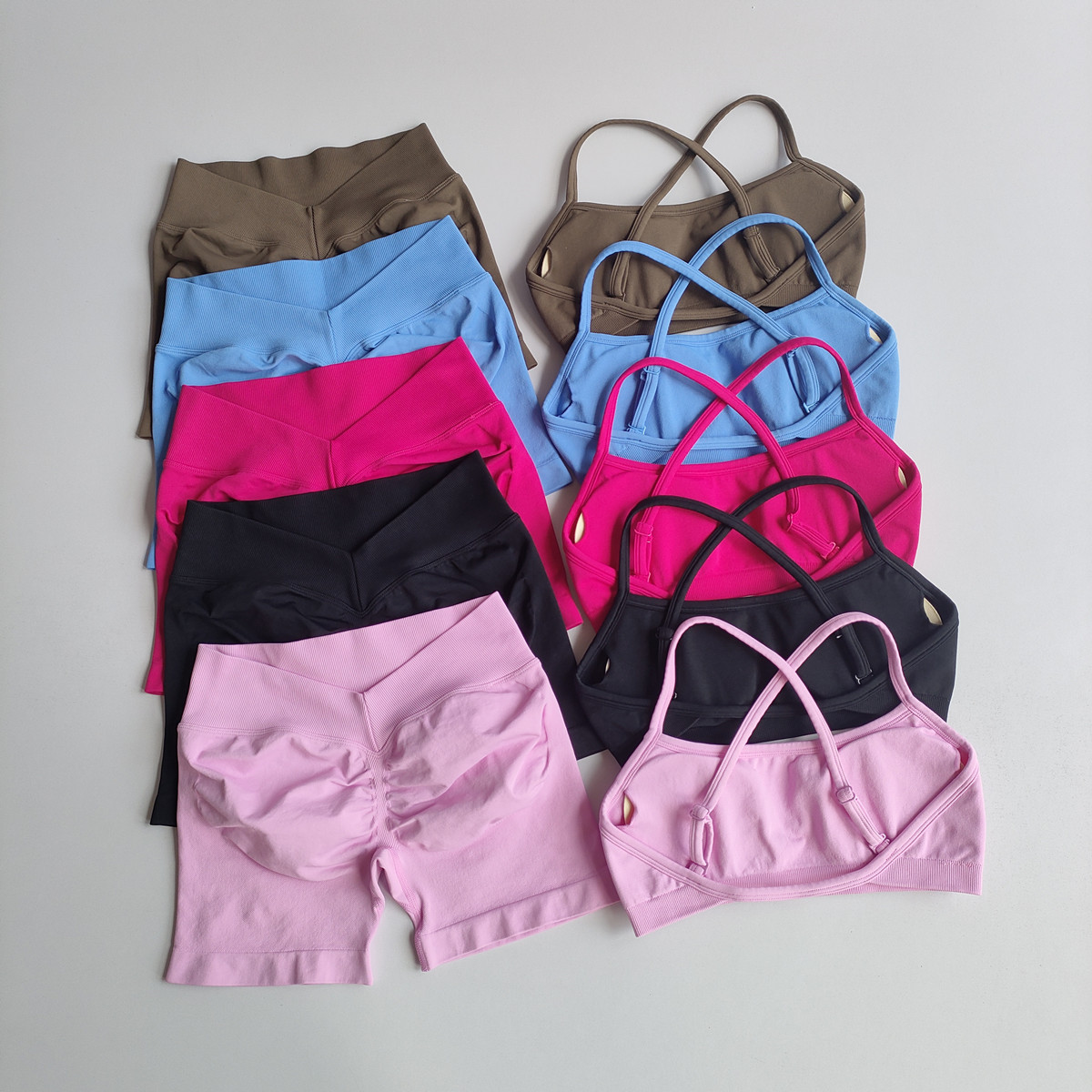 Yoga Fitness Kit - Conjunto de Shorts Esportivos 2 Peças,
