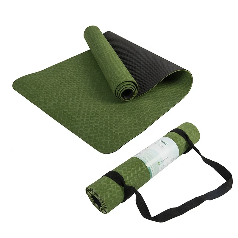 Yoga Fitness Logo Design - Tapete de Yoga TPE Antiderrapante Personalizado