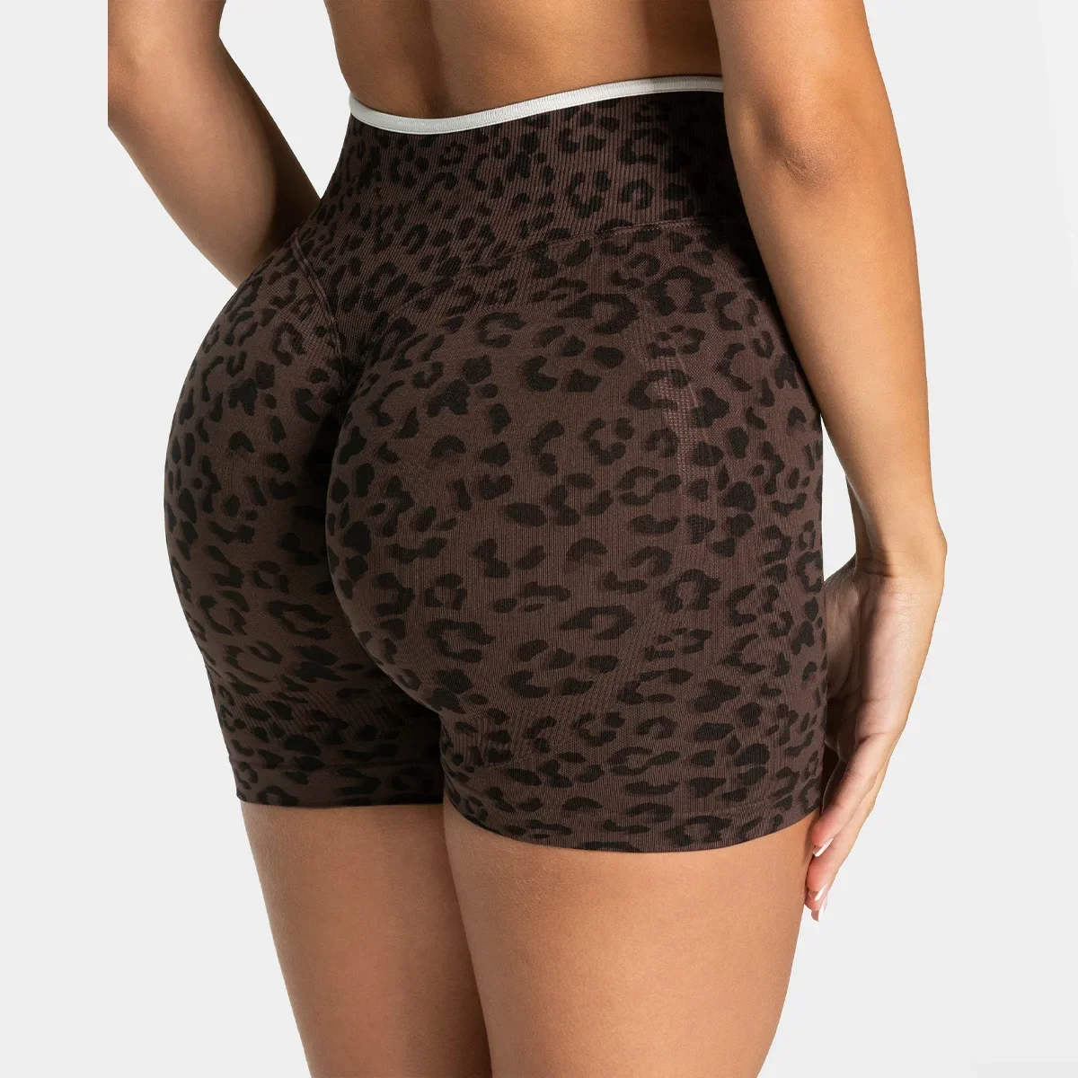 Shorts de Cintura Alta LOGO co - Yoga Fitness Logo Design avaliação e preço