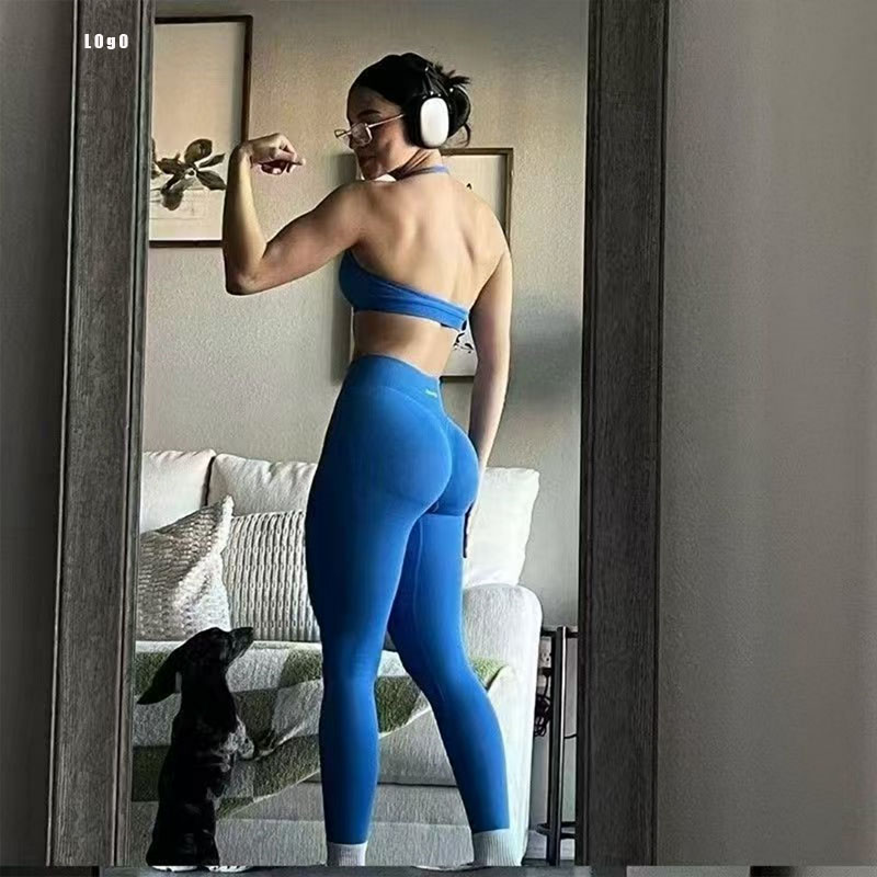 Leggings Esportivas Sem Costur - Yoga Fitness Logo Design avaliação e preço