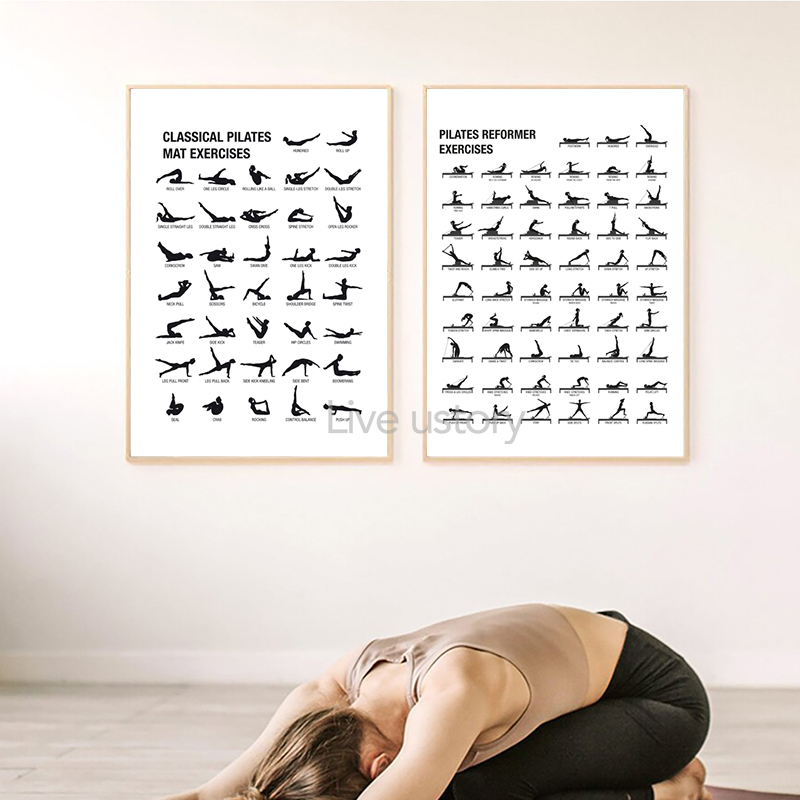 Pôster de Quadro de Exercícios - Fitness Yoga Pilates avaliação e preço