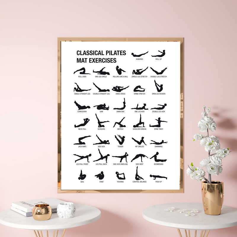 Pôster de Quadro de Exercícios - Fitness Yoga Pilates avaliação e preço