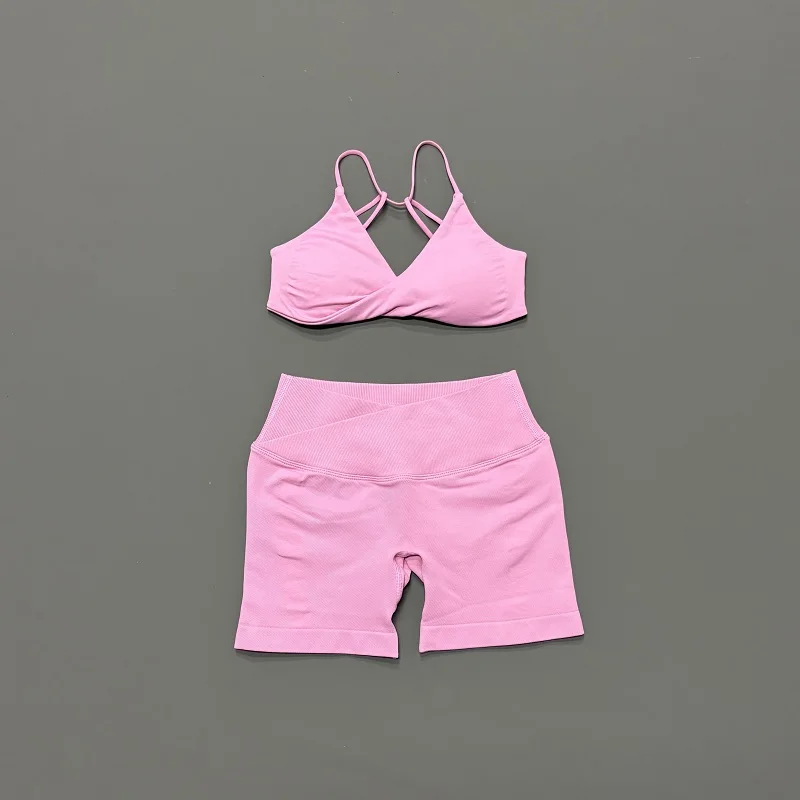 Conjunto de Shorts de Cintura  - Yoga Fitness Kit avaliação e preço