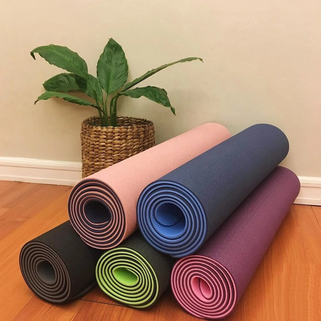 Tapete de Yoga TPE Antiderrapa - Yoga Fitness Logo Design avaliação e preço