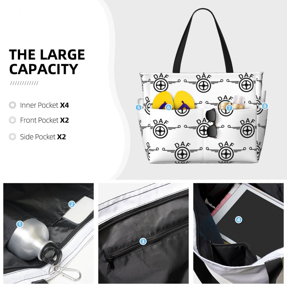 Bolsa tote de praia com design - Yoga Fitness Logo Design avaliação e preço